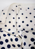 Miu Miu Cotton Bermuda Shorts with Blue Polka Dots - BOUTIQUE PURCHASE PRICE