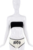 Christian Dior x Galliano White Black Gothic Font Logo Underwear Bottoms