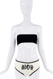 Christian Dior x Galliano White Black Gothic Font Logo Underwear Bottoms
