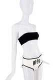 Christian Dior x Galliano White Black Gothic Font Logo Underwear Bottoms