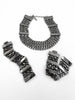 Burberry Blackened Silver Gunmetal Three Chain Link Bracelet