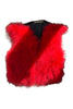 Sonia Rykiel Red Marabou Feather Black Satin Vest Jacket