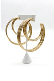 Vionnet Gold Tribal Triple Hoop Earring