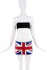 Dolce & Gabbana Blue Red British Flag Sequin Micro Mini Skirt