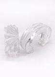 Patricia Von Musulin Carved Lucite Cuff Bracelet Collection of Three