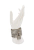 Agent Provocateur Silver Crystal Rhinestone Padlock Charm Wide Cuff Bracelet