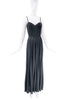 Mugler Black Corseted Mesh Dress Gown