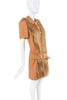 Prada Brown Fur Collared Belt Dress Runway FW2011