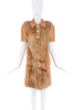 Prada Brown Fur Collared Belt Dress Runway FW2011