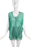 Marjan Pejoski Turqouise Gold Sheer Hooded Top 2003