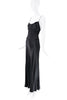 Donna Karan Black Silk Satin Slip Dress Gown