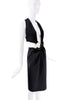 Anthony Vaccarello Black Cut Out Gold Ring Midi Dress