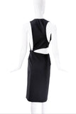 Anthony Vaccarello Black Cut Out Gold Ring Midi Dress