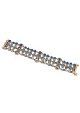 Givenchy Aquamarine, Sapphire Blue and Crystal Gold Chain Bracelet