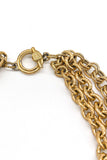 Givenchy Gold Triple Multi Chain Type Necklace