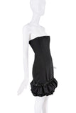 DSquared Black Ruffle Sequin Corset Bustier Dress