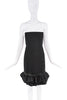 DSquared Black Ruffle Sequin Corset Bustier Dress