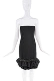 DSquared Black Ruffle Sequin Corset Bustier Dress