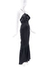 Roberto Cavalli Ruffle Train Backless Gown