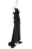 DSquared Black Stitched Draped Waterfall Gown