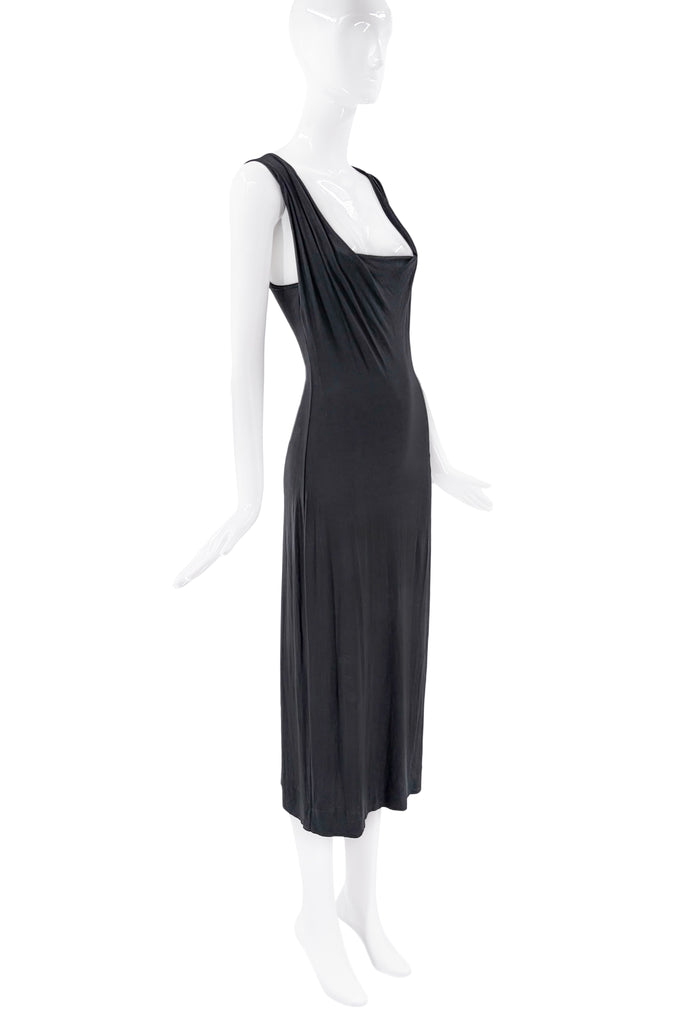 Vivienne Westwood Black Low Square Neck Midi Dress