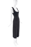 Vivienne Westwood Black Low Square Neck Midi Dress