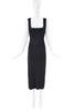 Vivienne Westwood Black Low Square Neck Midi Dress
