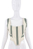 Vivienne Westwood White Green Striped Corset Top Runway SS94