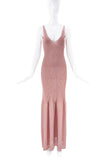 Missoni Pink Lurex Sparkle Bodycon Dress Gown