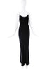 Jean Paul Gaultier Black Velvet Crystal Chain Slip Gown