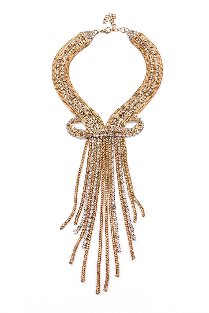 Vintage Diamond and Gold Chain "Showgirl" Necklace