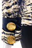 Istante by Gianni Versace Zebra Print Gold Collarless Jacket - BOUTIQUE PURCHASE PRICE