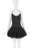 Valentino Black Crystal Embellished Sheer Tulle Tutu Mini Dress