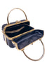 Vintage Black Resin Gold Metal Square Handbag - Made in Italy
