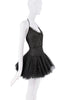 Valentino Black Crystal Embellished Sheer Tulle Tutu Mini Dress