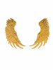 Vintage Gold Wings Oversized Stud Earrings