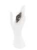 Jean Paul Gaultier Silver Textured Embellished Knuckle Ring