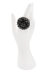 Erickson Beamon Black Crystal Flower Cocktail Ring