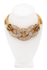 Guiseppe Zanotti Gold Claw Crystal Link Pendant Necklace