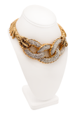 Guiseppe Zanotti Gold Claw Crystal Link Pendant Necklace