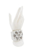 Christian Dior White Silver Heart Crystal Cuff Bracelet