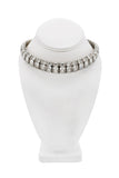 Alexander McQueen Silver Crystal Rhinestone Collar Necklace