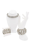 Alexander McQueen Silver Crystal Rhinestone Collar Necklace