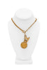 Versace Gold Coin Charm Logo Toggle Chain Latch Necklace