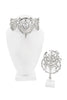Christian Dior x Galliano Silver Crystal Heart Bow Logo Charm Embellished Choker Necklace