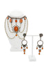 Jean Paul Gaultier Silver Iridescent Crystal Orange Cameo Mother Mary Flower 90s Runway Chandelier Earrings