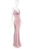 Alexandre Vauthier Pink Silk Crystal Embellished Bias Cut Slip Dress Gown