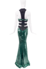Alexandre Vauthier Green Sequin Cut Out Bias Cut Dress Gown