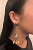 Valentino Bronze Drop Earrings with Coral Bead Details - BOUTIQUE PURCHASE PRICE