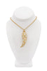 Roberto Cavalli Gold Gemstone Pavé Crystal Embellished Claw Pendant Chain Necklace